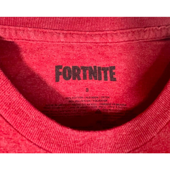 Fortnite Shirt Boy Size 8 Red - Picture 2 of 3